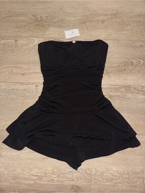 Windsor Black Strapless Mini Dress